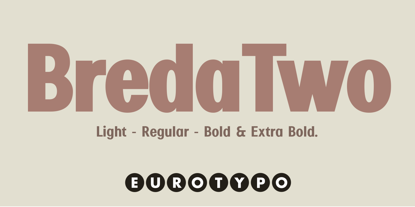 Breda Two Light Font preview